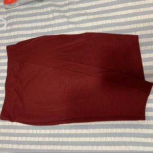Burgundy Zara Pencil Skirt
